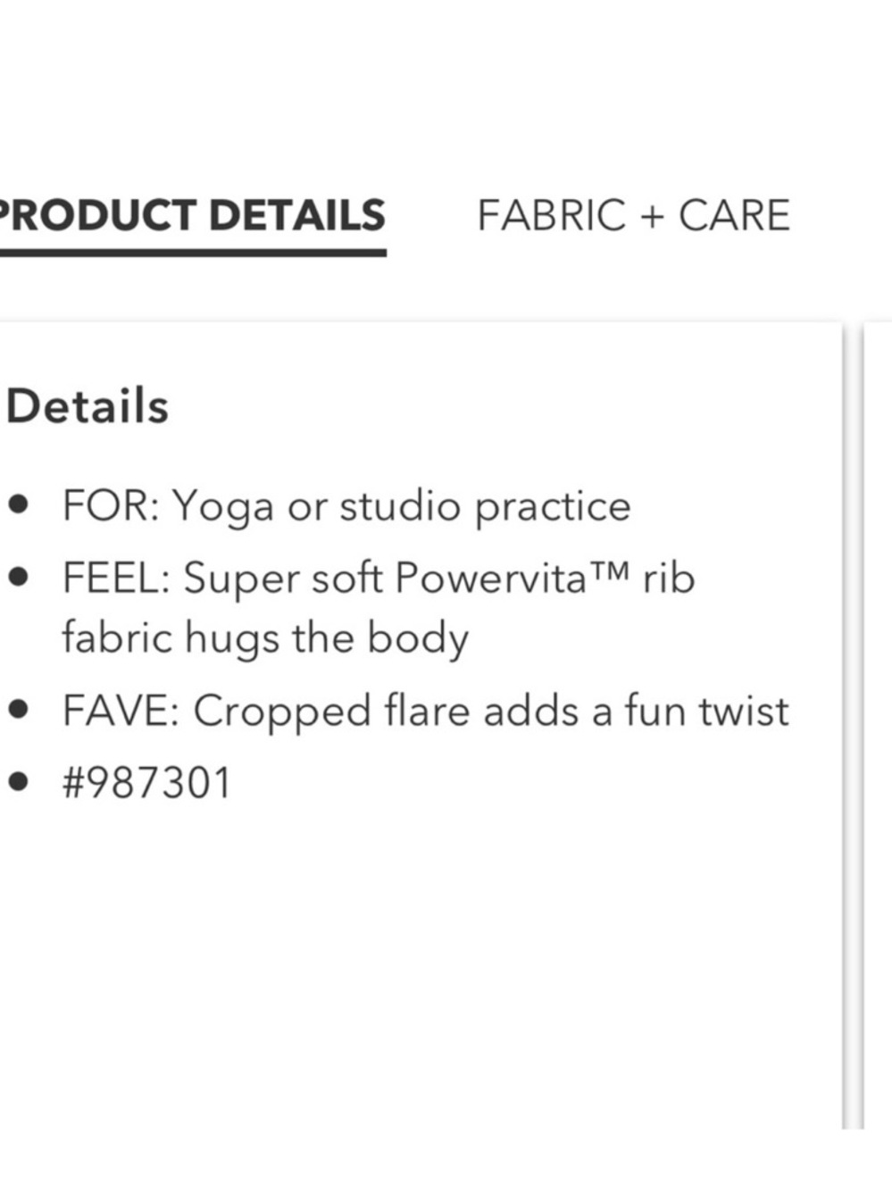 Athleta Elation Rib Crop Flare Leggings in Black Size Medium - Picture 9 of 10